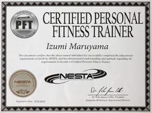 NESTA-PFT（全米エクササイズ＆スポーツトレーナー認定パーソナルトレーナー）